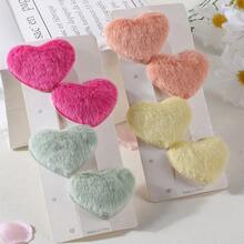 8pcs Dễ thương Kẹo Có màu sắc Hình trái tim Kẹp tóc Dành cho Cô gái , Thích hợp Đối với Sử dụng hàng ngày In Mùa thu Và Mùa Đông - Nhiều màu - Xem 7