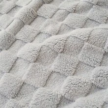 1pc純色加厚絨毛毛毯 - 灰色 - 查看 6