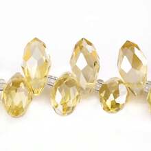 50入組/套鍍層掉落形玻璃水晶珠,帶水平孔,多色多角剔透珠子,適用於手鍊和項鍊diy,尺寸包括5x7mm 6x12mm 8x13mm - 彩色 - 查看 42