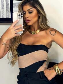 Women Bodysuits - 鏽棕色 - 查看 2