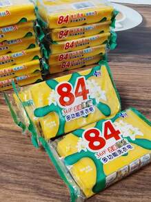 1pc Laundry Detergent Soap For Underwear, Transparent Soap And Baking Soda Soap For Clothes Washing - Yellow - View 6