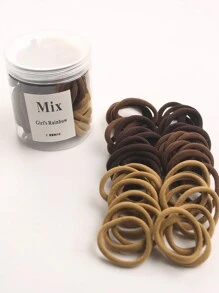 50 قطعة من ربطات الشعر الأساسية عالية المرونة للنساء لتسريحة الذيل الجانبي، حاملات ذيل الحصان اليومية، مطاطات الشعر، أربطة الشعر، أربطة الشعر المجعدة، حبال الشعر، كرات الشعر، ملحقات ملابس الرياضة والجيم