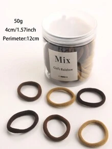 50 قطعة من ربطات الشعر الأساسية عالية المرونة للنساء لتسريحة الذيل الجانبي، حاملات ذيل الحصان اليومية، مطاطات الشعر، أربطة الشعر، أربطة الشعر المجعدة، حبال الشعر، كرات الشعر، ملحقات ملابس الرياضة والجيم