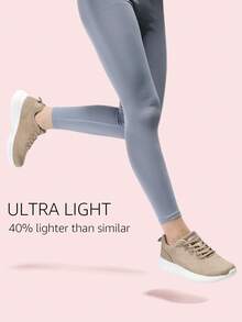 STQ Womens Water Resistant Walking Shoes With Arch Support Athletic Tennis Sneakers - 灰褐色 - 查看 4