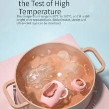 1pc 150ml/240ml Baby Glass Milk Bottle, Wide Mouth Anti-Colic Anti-Drop With Silicone Anti-Fall Sleeve