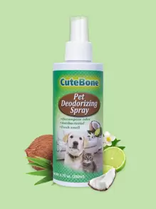 1入組200ml寵物除臭噴霧，貓狗專用芳香身體氣味香水噴霧，專為去除寵物床舖和地氈上的尿和糞便氣味，保持你家的清潔和新鮮，適合旅行使用 - 白色 - 查看 1