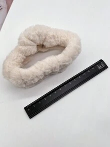 1入組女性大號毛絨爪夾髮飾，適用於冬季，髮夾髮夾馬尾髮夾