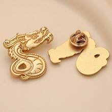 Micaron傳統元素時尚獨特設計西裝外套針織衫正式禮服多用途胸針裝飾扣子 - 金色 - 查看 3