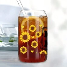 1PC 16Oz Glass Cup Sticker Coffee Leopard Print UV DTF Wrap Transfer Sticker Waterproof Custom Metal Plastic Stationery Sticker - Multicolor - View 4