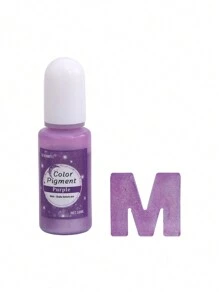 【幻想之色】1入組10ml夢幻紫色顏料,適用於水晶膠、矽膠模具、石膏水泥、蠟燭,水溶色素,適用於diy手工藝品 - 紫色 - 查看 1