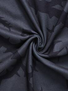 1 Miếng Nam Cổ thuyền viên Đã chải Chất vải Ngoài trời Áo nỉ Với Gai In Thiết kế Quần áo tập thể hình Nam - màu đen - Xem 9