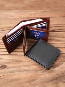 Men's Short Wallet Cardholder, Credit Card Holder, Billfold, Multi-card Slot, Coin Pocket, Id Card Case, Money Organizer - Brown - View 9