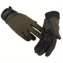 1pair Non-slip Motorcycle Gloves For Riding And Climbing - Army Green - View 9