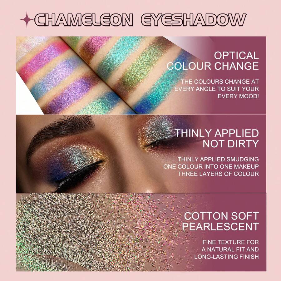 1pc Solid Color Change Dragon Eyeshadow Palette, Potato Paste Texture