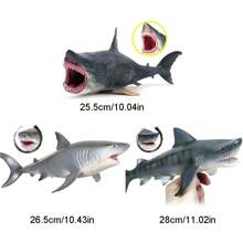 1pc Realistic Giant Shark Toy Ocean Animal Shark Model Toy Party Favor Birthday Gift - 26*12*9cm - great white shark - View 2