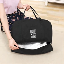 Double-layer Travel Bag Portable Waterproof Hand-carried Bag, Unisex, Dry And Wet Separated Gym Swimming Toiletry Storage Bag - Black - View 5