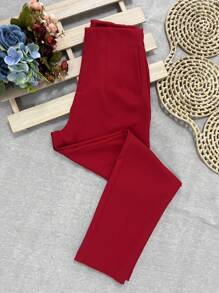 Sullyn_modas Pantalones De Cintura Alta - Rojo - Ver 1