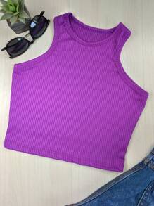 Women Tank Tops & Camis - 中紫紅色 - 查看 1