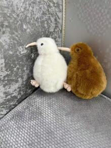 1入組毛絨奇異鳥填充動物玩具軟枕,可愛治癒,紐西蘭啟發生日和節慶禮物 - 棕色 - 查看 5