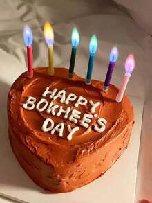 12入組彩色火焰生日蛋糕裝飾蠟燭,創意彩虹射燭點綴派對、甜品裝飾、派對用品 - 彩色 - 查看 3