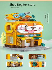 動物迷你街景組裝積木玩具,可收藏且與其他品牌兼容 - 彩色 - 查看 6