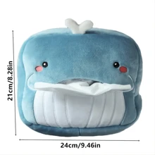 plush-cute-cartoon-tissue-box-tissue-holder-tissue-container-for-car-car-interior-accessory fluffy bag - Multicolor - View 2