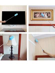 1 件红色伸缩除尘器，加厚超细纤维清洁刷，百叶窗孔除尘刷，多功能可拆卸缝隙刷，家用清洁工具 - 紅白色 - 查看 9