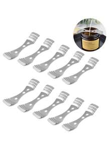 10 Pièces Dispositifs De Centrage De Mèche De Bougie En Métal, Support De Mèche De Bougie En Acier Inoxydable Argenté Pour La Fabrication De Bougies