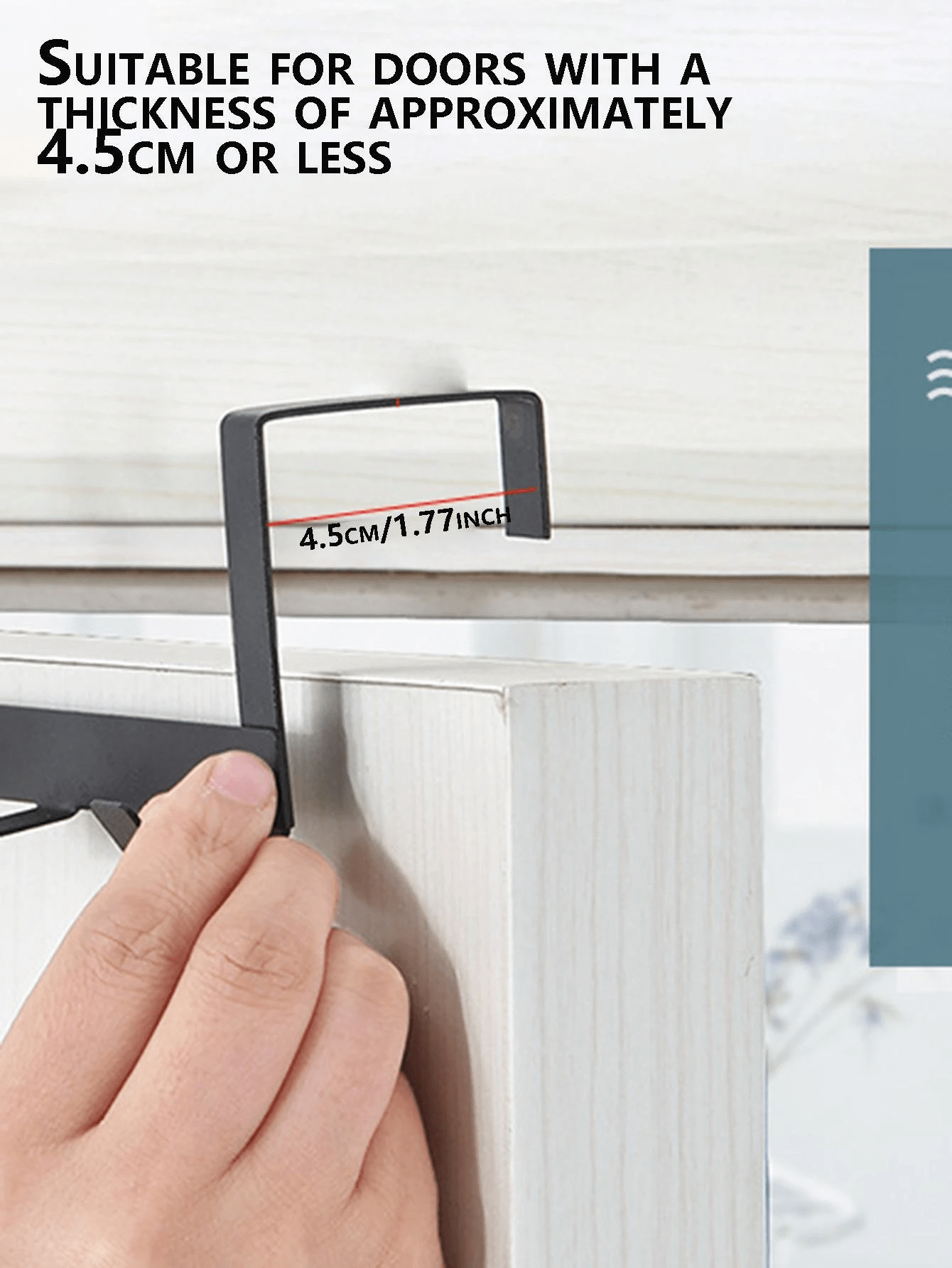 1pc Overthedoor Heavy Duty Hook With 5 Hooks For Clothes Hats Storage