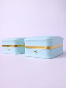 Elegante joyero con forma de cintura con borde dorado, caja para collar de esquinas cuadradas, caja de regalo para pulsera, caja de empaque de accesorios de joyería, regalo de cumpleaños