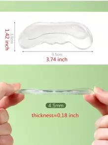 硅胶鞋跟保护器防滑鞋跟垫高跟鞋鞋垫缓冲半鞋插入可调节加大码女鞋女式高跟鞋女式高跟鞋和男士运动鞋夏季日常穿着