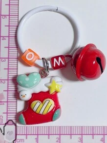 可愛的聖誕主題杯子,襪子,鈴鐺,鑰匙扣,ins風格禮物套裝,適用於十幾歲的女孩,具有隨機字母形狀的聖誕老人,聖誕樹,雪人裝飾