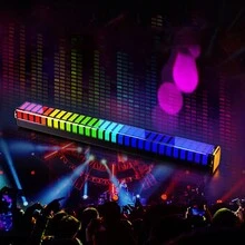 3d多彩聲控rgb汽車氛圍燈,led桌面電競氛圍燈,具有音樂節奏的汽車炫酷燈光,戶外手持氛圍燈