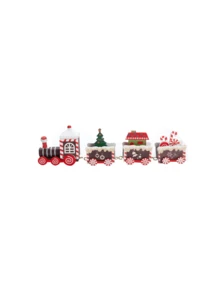 Random Style Wooden Christmas Train Decoration - Multicolor - View 9