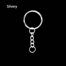 Paquete De 10 Llaveros Con Anillas Redondas Divididas, Mosquetones Y Saltadores Para Llaveros Colgantes, Adecuado Para Accesorios De Fabricación De Joyas Diy - 10 piezas - Ver 4