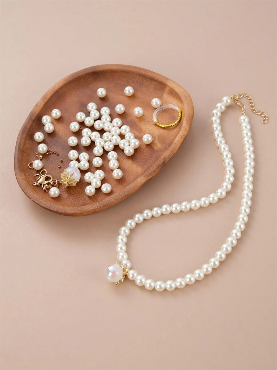 1入手工製作珍珠和鑽石裝飾的自製珠寶吊墜 - 彩色 - 查看 1