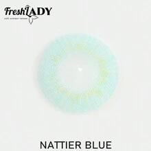 FRESH LADY Freshlady Nattier Blue 14.2mm 有色隱形眼鏡,可用1年 - 藍色 - 查看 8