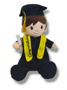 Peluche Graduación Toga Y Birrete Niña Niño - Negro - Ver 2