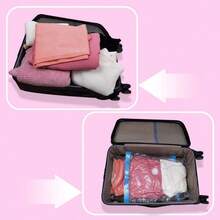 1個pe+pa家用衣物收納袋,多功能櫥櫃節省空間的真空壓縮收納袋,可用於床上用品、衣物和羽絨服 - 透明 - 查看 8