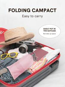 1 Túi Ngâm Chân Có Thể Gấp Gọn Di Động Có Tay Cầm Để Làm Móng Chân, Ngoài Trời Và Du Lịch, Màu Hồng - Hồng - Xem 6