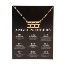 1 Piece Of Fashionable And Popular Hip-hop 111-999 Number Pendant Necklace Suitable For Daily Wear By Women - Gold - View 11