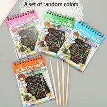 1set/6pcs Creative Scratch Painting Book Diy Artistic Scratch Card For Festival Gift - Multicolor - View 7