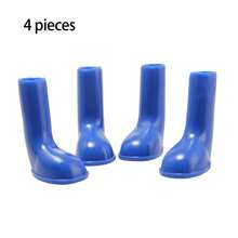 4入組藍色寵物雨鞋/靴,防水彈性,適合不同大小的寵物 - 藍色 - 查看 1