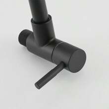 1 件廚房水槽冷水水龍頭,陽台水槽壁掛式不鏽鋼水龍頭,面盆,黑色 - 黑色 - 查看 4