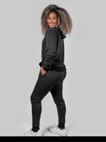 Blusa de moletom canguru lisa bolso lateral