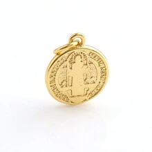 1個銅鍍18k金時尚個性化字母細節箭穿心吊墜,diy珠寶製作配件,適用於手鍊,項鍊,耳環等 - 彩色 - 查看 6