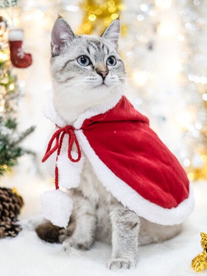 Roupas de Natal, Outono e Inverno, Capas Fofas para Gatos, Roupas para Cães de Estimação, Roupas para Gatos, Chapéus de Natal, Fantasias de Halloween