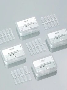 100 cái/gói Siêu mỏng Có thể đeo được Sai Hình dán móng tay Với C Arch & Mờ , Phong cách khác nhau Và Kích thước - Trong sáng - Xem 9