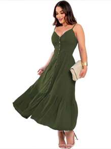 Women Skirts - Army Green - View 2