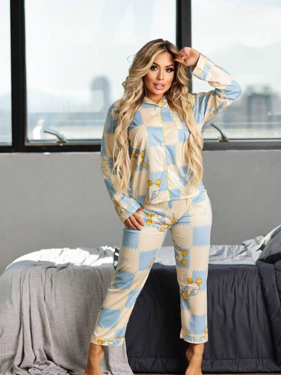 Women Pajama Sets - Màu vàng - Xem 1